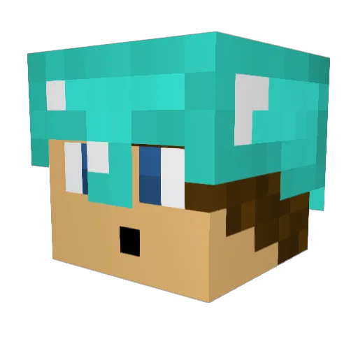 VListo1 Minecraft avatar head, 3D render