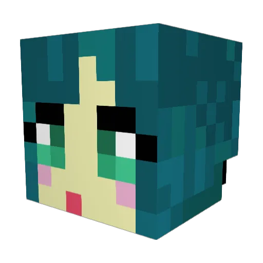 VLynnSalt Minecraft avatar head, 3D render