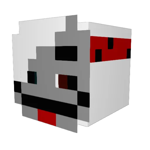 VMark44 Minecraft avatar head, 3D render