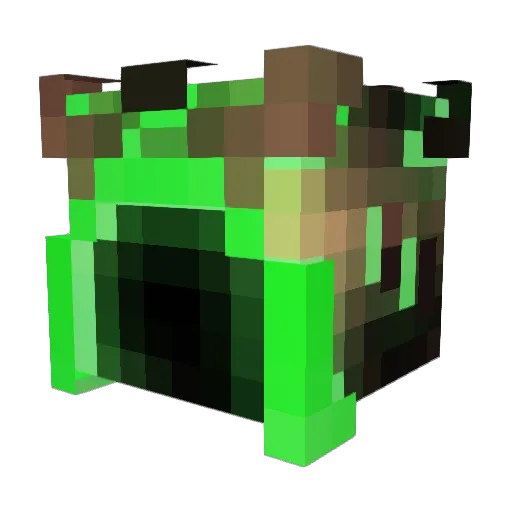 VMaxx Minecraft avatar head, 3D render