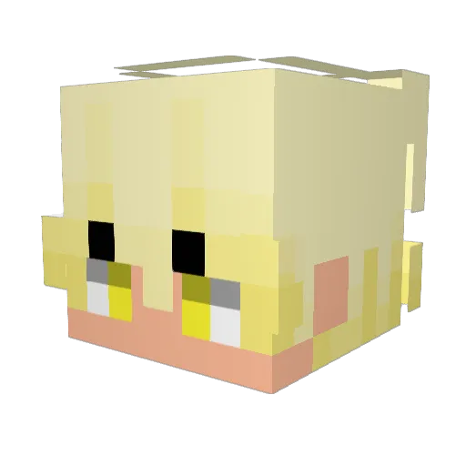 VMiguelito Minecraft avatar head, 3D render