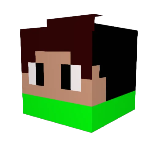 VMuench Minecraft avatar head, 3D render