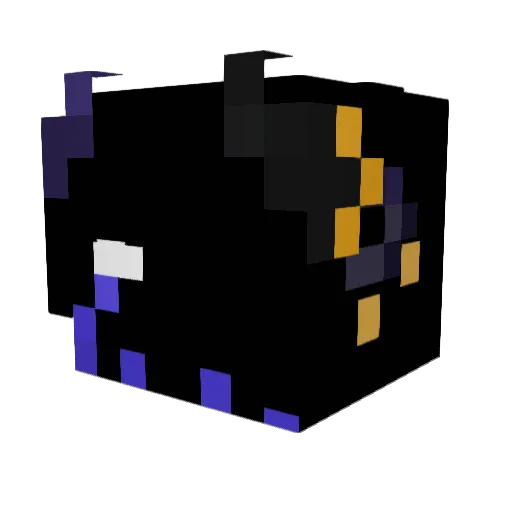 VNuII Minecraft avatar head, 3D render