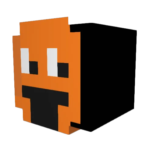 VOCALO1D Minecraft avatar head, 3D render
