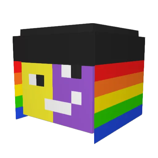 VOCNETHERLANDS Minecraft avatar head, 3D render