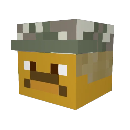 VOLATIL_GAMES Minecraft avatar head, 3D render