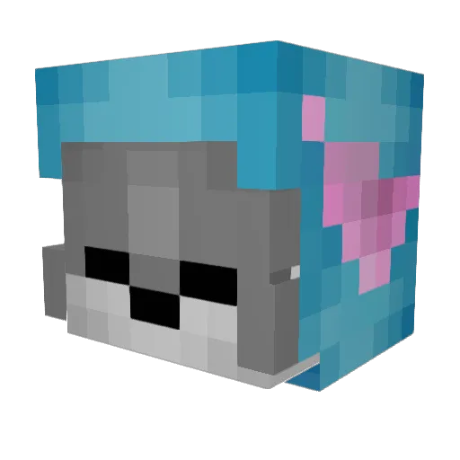VOLKO Minecraft avatar head, 3D render