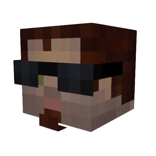 VOLKODLAK Minecraft avatar head, 3D render