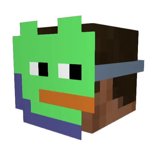 VONAT Minecraft avatar head, 3D render