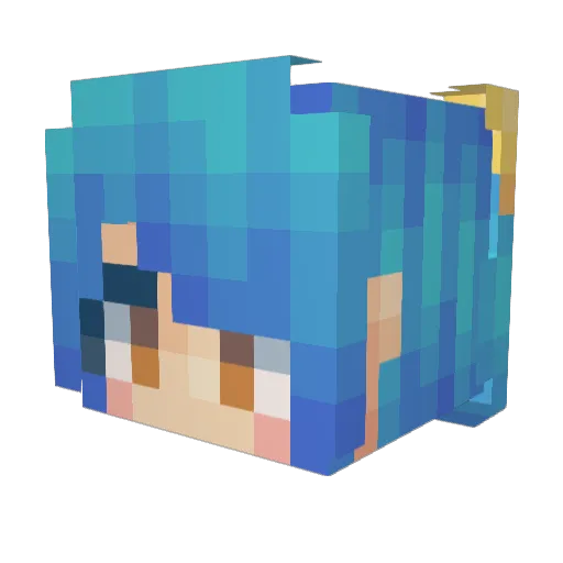 VON_Yuuki Minecraft avatar head, 3D render