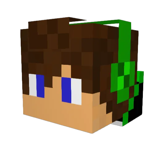 VOSTER228 Minecraft avatar head, 3D render