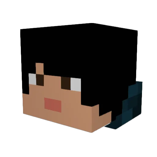 VOXEL_OF_BOXEL Minecraft avatar head, 3D render