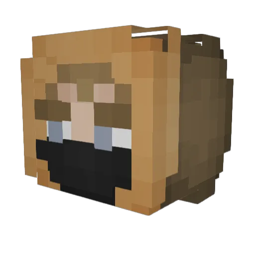 VOXXXX Minecraft avatar head, 3D render