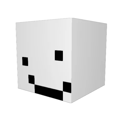 VOYDW Minecraft avatar head, 3D render