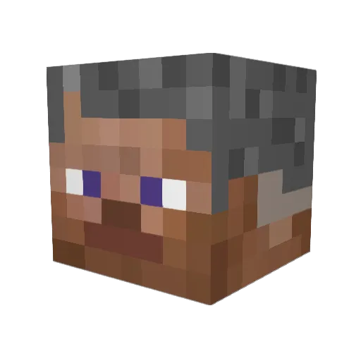 VPAlex Minecraft avatar head, 3D render