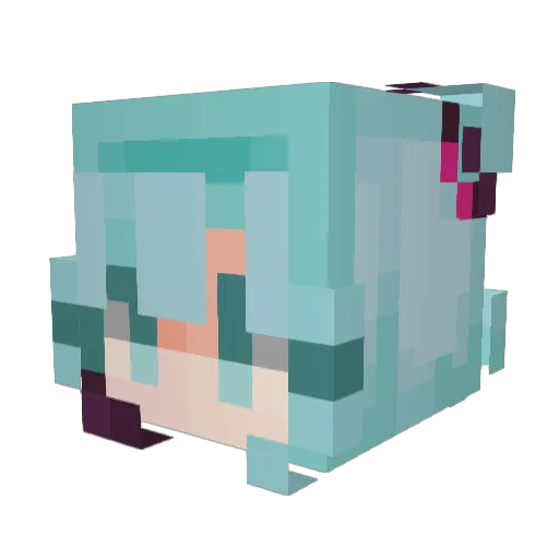 VPO__209 Minecraft avatar head, 3D render
