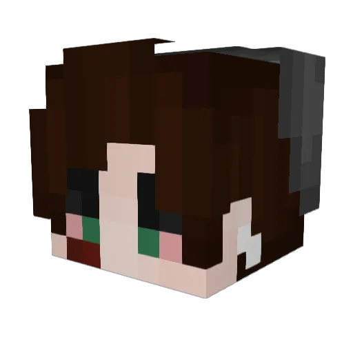 VPRAZOR Minecraft avatar head, 3D render