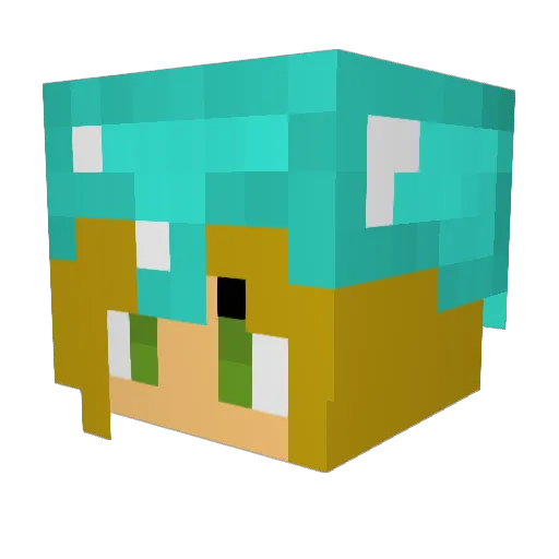 VPSBooter Minecraft avatar head, 3D render