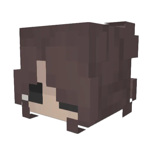 VPandochka Minecraft avatar head, 3D render
