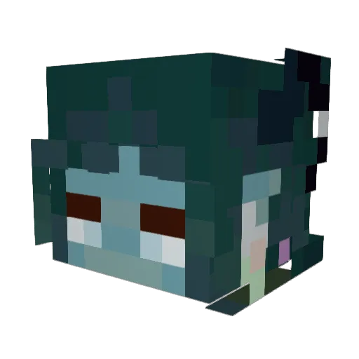 VPatella Minecraft avatar head, 3D render