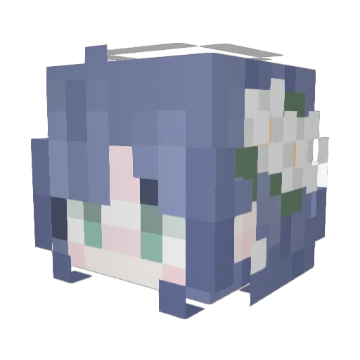 VPoliwrath Minecraft avatar head, 3D render