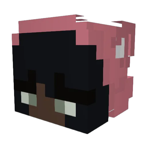 VQR Minecraft avatar head, 3D render