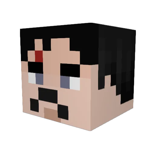 VRBois Minecraft avatar head, 3D render