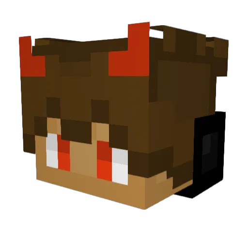 VRENDIX19 Minecraft avatar head, 3D render