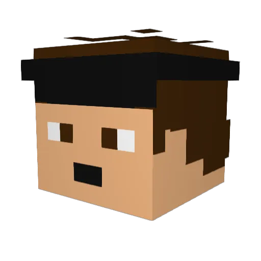 VRIO1007 Minecraft avatar head, 3D render