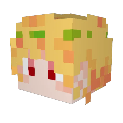 VRM_Brando Minecraft avatar head, 3D render