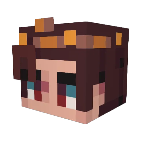 VRODii Minecraft avatar head, 3D render