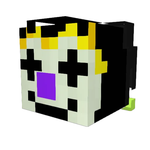 VROTR_ Minecraft avatar head, 3D render