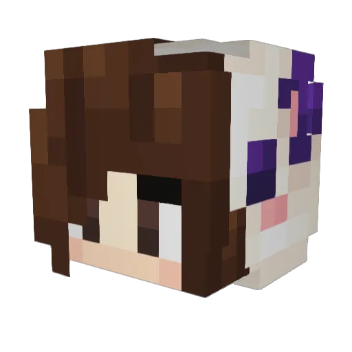 VRPanda_ Minecraft avatar head, 3D render