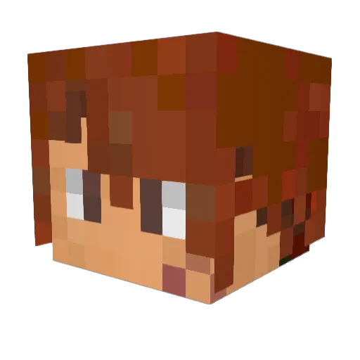 VR_Micron Minecraft avatar head, 3D render