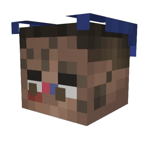 VRub1us Minecraft avatar head, 3D render