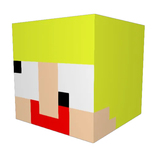 VSC0 Minecraft avatar head, 3D render