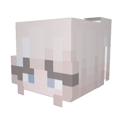 VSFox05 Minecraft avatar head, 3D render
