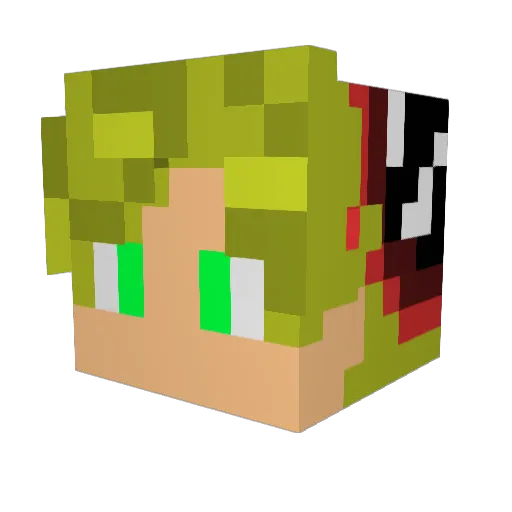 VSKing_17 Minecraft avatar head, 3D render
