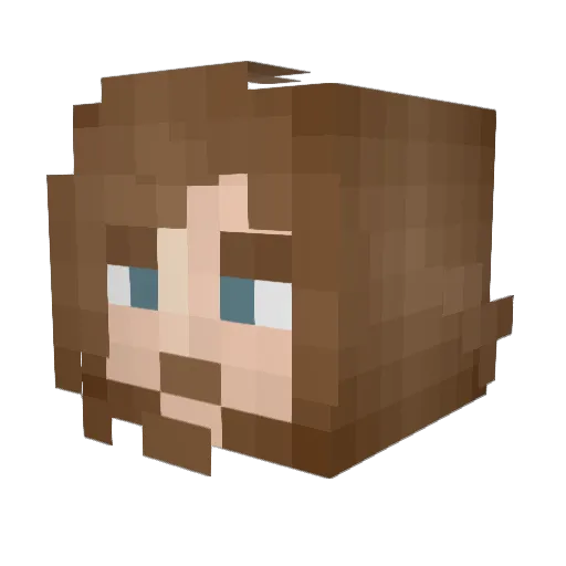 VSM Minecraft avatar head, 3D render