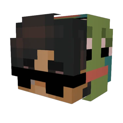 VSRG Minecraft avatar head, 3D render