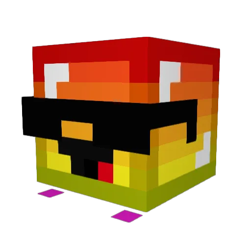 VSafe Minecraft avatar head, 3D render