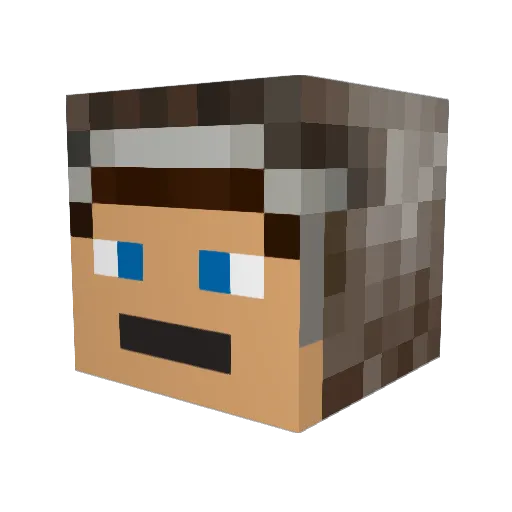 VT62 Minecraft avatar head, 3D render