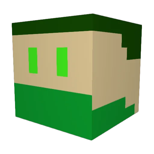 VT69420 Minecraft avatar head, 3D render