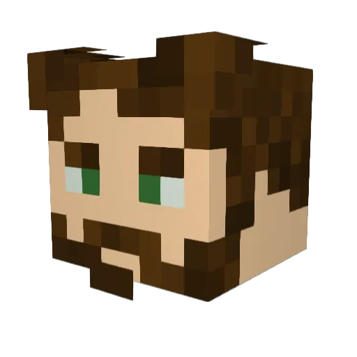 VT802 Minecraft avatar head, 3D render