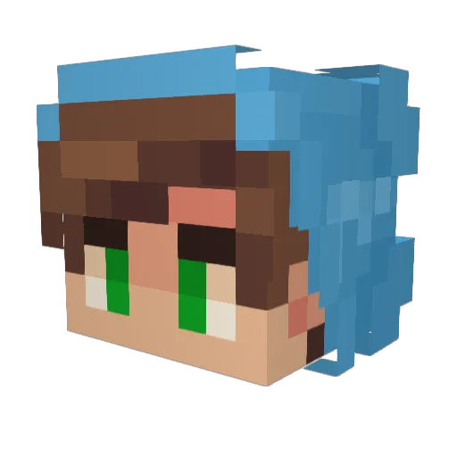 VT8104 Minecraft avatar head, 3D render