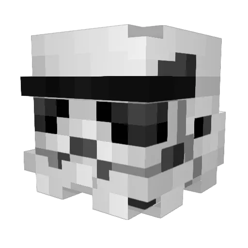 VTCTT Minecraft avatar head, 3D render