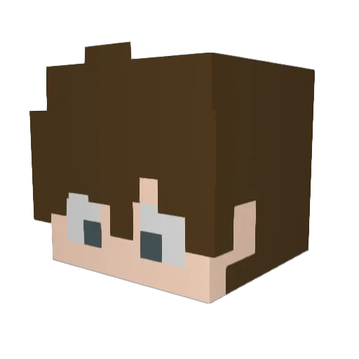 VTM_606 Minecraft avatar head, 3D render