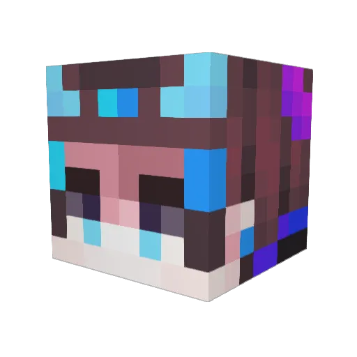 VTOAO Minecraft avatar head, 3D render