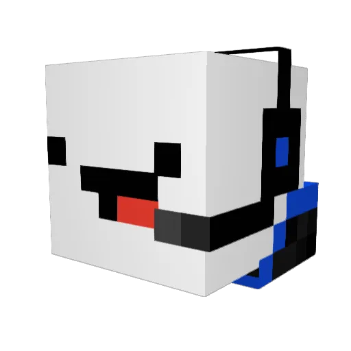 VTS_JSM Minecraft avatar head, 3D render