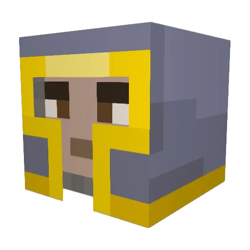 VTXU Minecraft avatar head, 3D render
